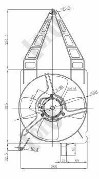 Obrázok Ventilátor chladenia motora ABAKUS  0370140023
