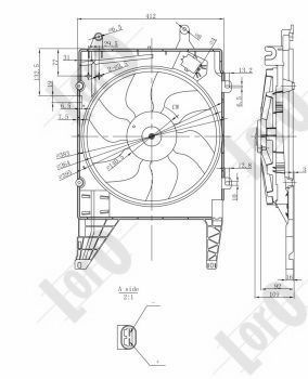 Obrázok Ventilátor chladenia motora ABAKUS  0420140003