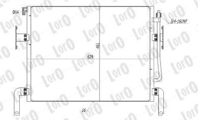 Obrázok Kondenzátor klimatizácie ABAKUS  T1604002