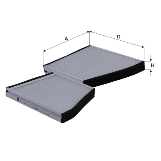 Obrázok Filter vnútorného priestoru FIL FILTER  HC7048