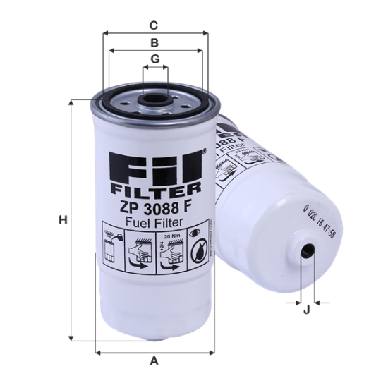 Obrázok Palivový filter FIL FILTER  ZP3088F