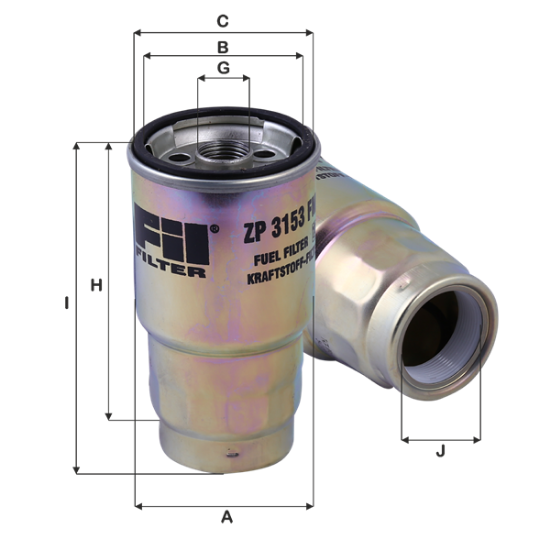 Obrázok Palivový filter FIL FILTER  ZP3153FM