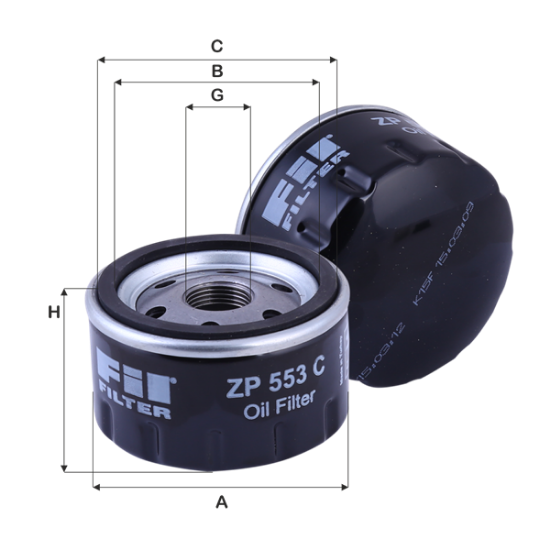 Obrázok Olejový filter FIL FILTER  ZP553C