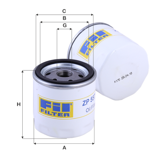 Obrázok Olejový filter FIL FILTER  ZP557B