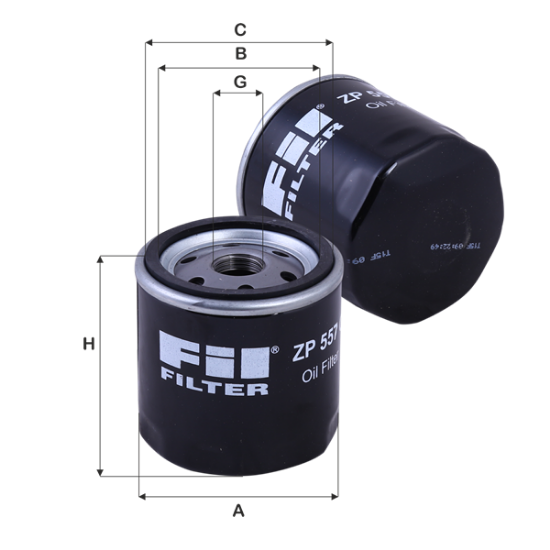 Obrázok Olejový filter FIL FILTER  ZP557C