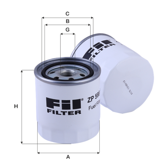 Obrázok Palivový filter FIL FILTER  ZP598F