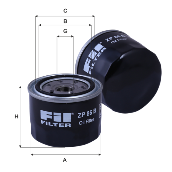 Obrázok Olejový filter FIL FILTER  ZP86B