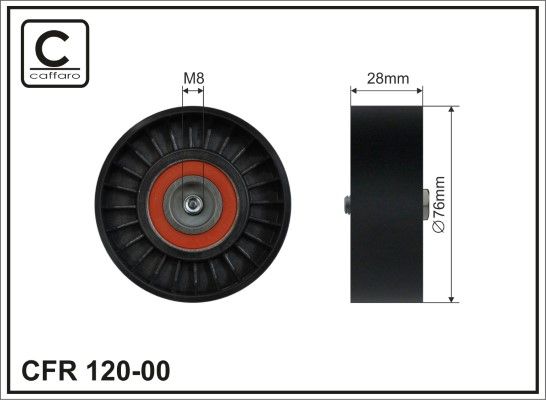 Obrázok Napínacia kladka rebrovaného klinového remeňa CAFFARO  12000