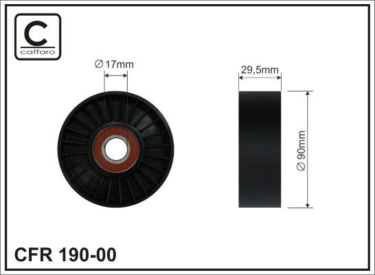 Obrázok Vratná/vodiaca kladka rebrovaného klinového remeňa CAFFARO  19000