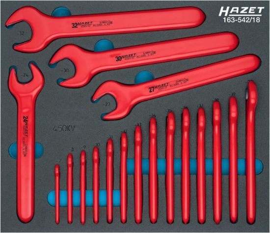 Obrázok Súprava vidlicových kľúčov HAZET Double open-end wrench set with protective insulation 16354218