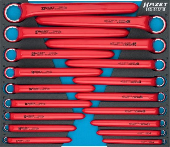 Obrázok Sada dvojitých očkových kľúčov HAZET Double box-end wrench set with protective insulation 16354318