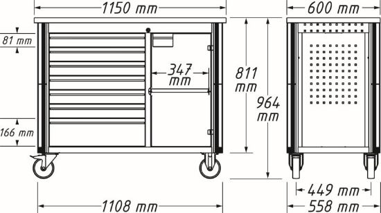 Obrázok Dielenský vozík HAZET Mobile work bench 179NW7230
