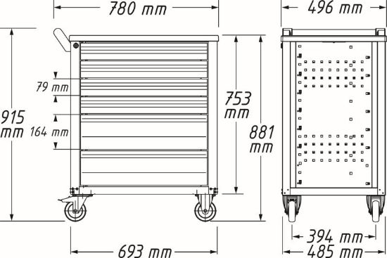 Obrázok Dielenský vozík HAZET Tool trolley Assistent with assortment 1777217