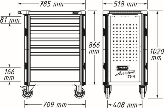 Obrázok Dielenský vozík HAZET Tool trolley Assistent 179N82700296