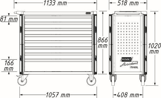 Obrázok Dielenský vozík HAZET Tool trolley Assistent 179NXXL8378
