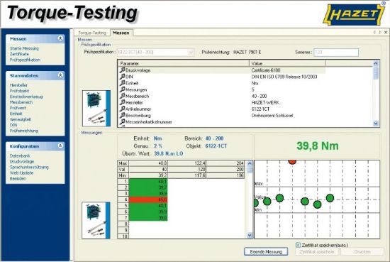 Obrázok Software, zariadenie na meranie momentu HAZET Torque testing software 7901ED