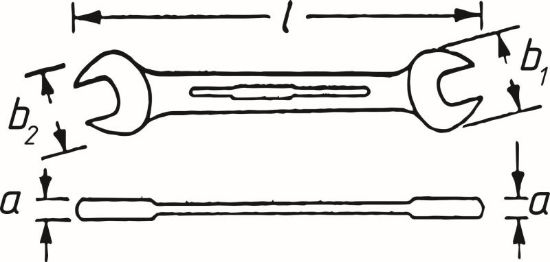 Obrázok Obojstranný vidlicový kľúč HAZET Double open-end wrench 450N8X9