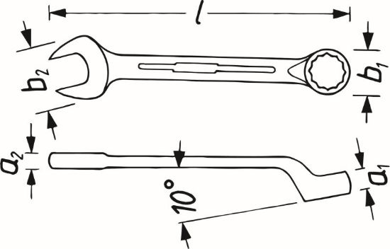 Obrázok Očko-/vidlicový kľúč HAZET Combination wrench 60311