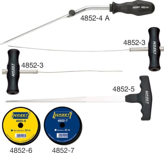 Obrázok Súprava rezacích drôtov, demontáż okien HAZET Tool set for car glass removal 48526