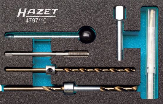 Obrázok Sada naradia, sada zavitovych vloziek HAZET Thread repair tool set for injector fastening screw 479710