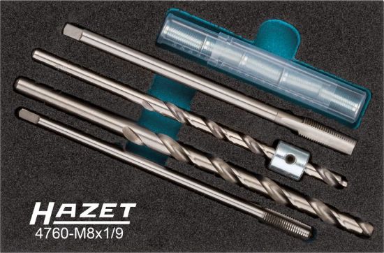 Obrázok Sada zavitnikov, zeraviaca sviecka HAZET Glow plug repair set 4760M8X19