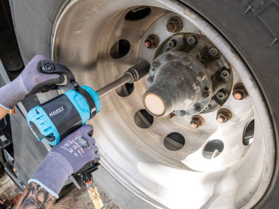 Obrázok Rázový uťahovák (stlačený vzduch) HAZET Twin Turbo impact wrench long spindle 9013LGTT