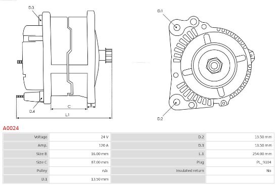 Obrázok Alternátor AS-PL Brand new |  | Alternators | 0120689538 A0024