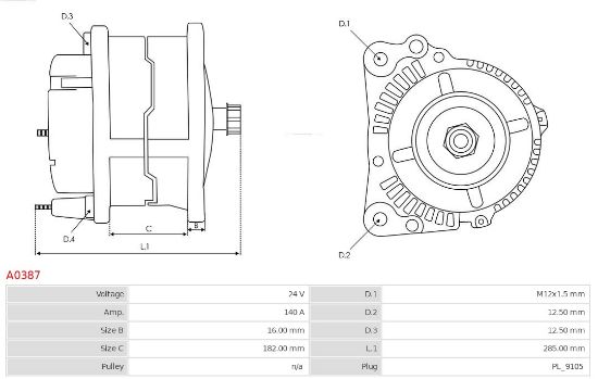 Obrázok Alternátor AS-PL Brand new |  | Alternators A0387