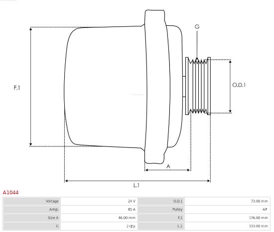 Obrázok Alternátor AS-PL Brand new |  | Alternators A1044