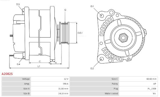 Obrázok Alternátor AS-PL Brand new |  | Alternators A2082S