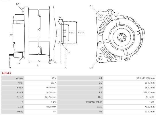Obrázok Alternátor AS-PL Brand new |  | Alternators | 8SC3110 A9043