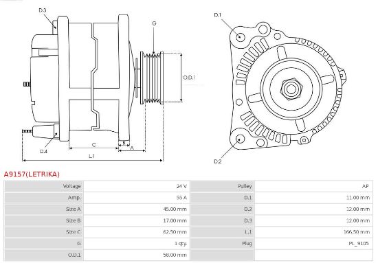 Obrázok Alternátor AS-PL Brand new | Letrika | Alternators A9157LETRIKA