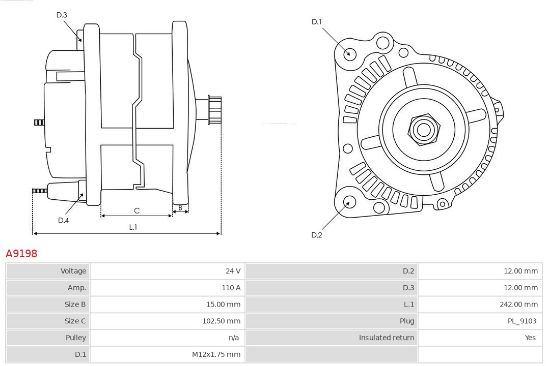 Obrázok Alternátor AS-PL Brand new |  | Alternators | 8LHA3013UC A9198