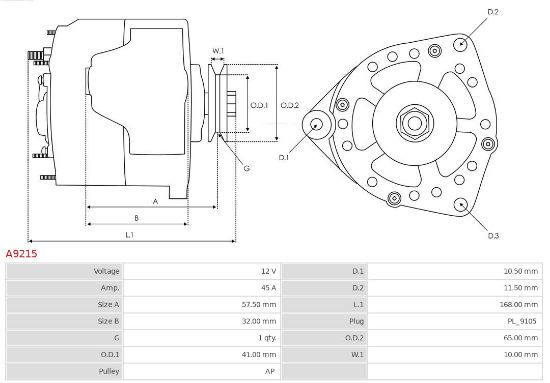 Obrázok Alternátor AS-PL Brand new |  | Alternators | 11.201.735 A9215