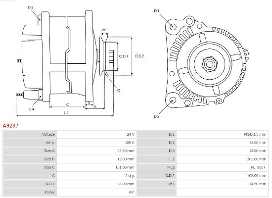 Obrázok Alternátor AS-PL Brand new |  | Alternators | 37300-84150 A9237