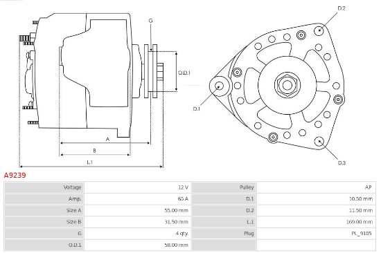 Obrázok Alternátor AS-PL Brand new |  | Alternators | 11.201.695 A9239