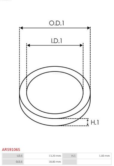 Obrázok Sada na opravu alternátora AS-PL Brand new |  | Washers ARS9106S
