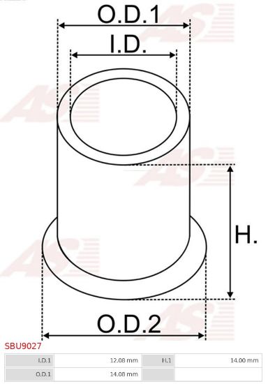 Obrázok Puzdro, Hriadeľ żtartéra AS-PL Brand new |  | Starter bushings SBU9027