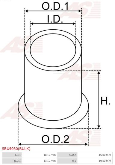 Obrázok Puzdro, Hriadeľ żtartéra AS-PL Brand new |  | Starter bushings SBU9050BULK
