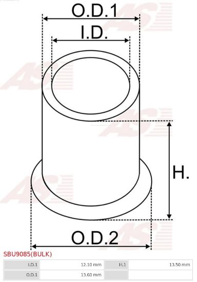 Obrázok Puzdro, Hriadeľ żtartéra AS-PL Brand new |  | Starter bushings SBU9085BULK