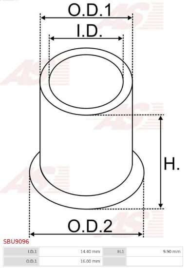 Obrázok Puzdro, Hriadeľ żtartéra AS-PL Brand new |  | Starter bushings SBU9096
