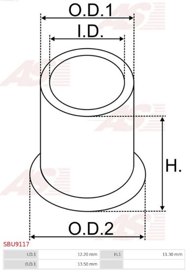 Obrázok Puzdro, Hriadeľ żtartéra AS-PL Brand new |  | Starter bushings SBU9117