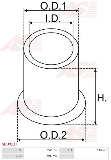 Obrázok Puzdro, Hriadeľ żtartéra AS-PL Brand new |  | Starter bushings SBU9123