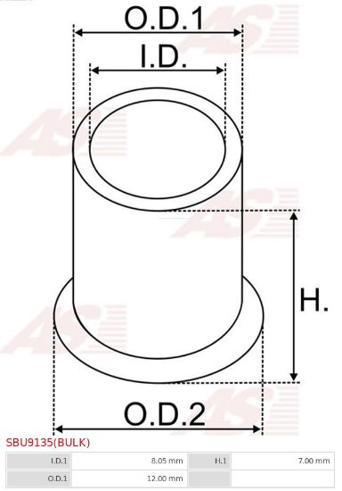 Obrázok Puzdro, Hriadeľ żtartéra AS-PL Brand new |  | Starter bushings SBU9135BULK