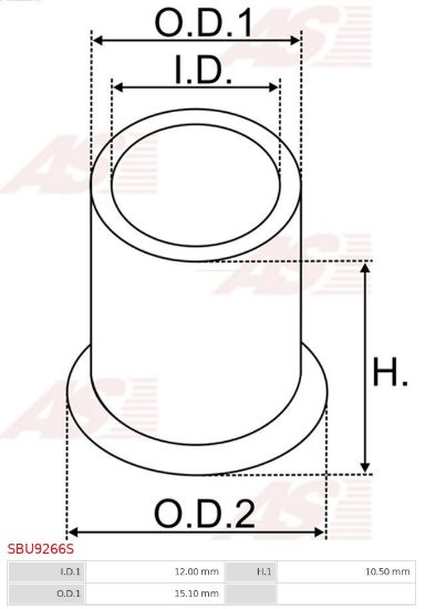 Obrázok Puzdro, Hriadeľ żtartéra AS-PL Brand new |  | Starter bushings SBU9266S