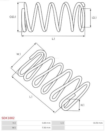 Obrázok Opravná sada pre żtartér AS-PL Brand new |  | Starter springs for drives SDK1002