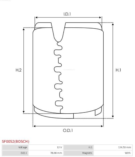 Obrázok Budiace vinutie żtartéra AS-PL Brand new | Bosch | Starter yokes with magnets SF0052BOSCH