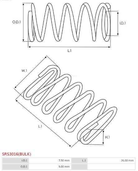Obrázok Opravná sada pre żtartér AS-PL Brand new |  | Starter springs for brush holders SRS3016BULK