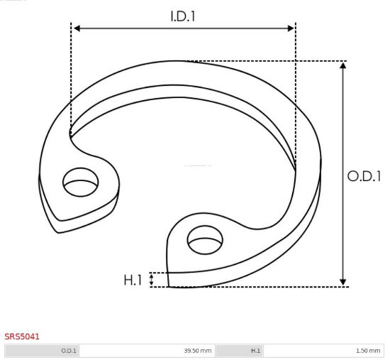 Obrázok Opravná sada pre żtartér AS-PL Brand new |  | Starter seeger rings SRS5041