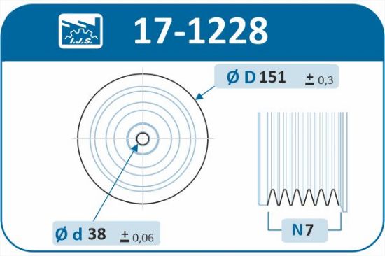 Obrázok Remenica kľukového hriadeľa IJS GROUP  171228
